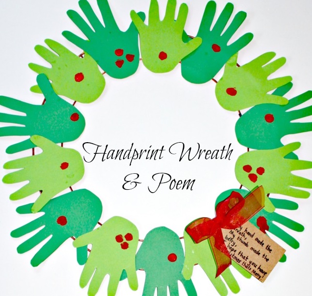 Simple Handprint Christmas Wreath