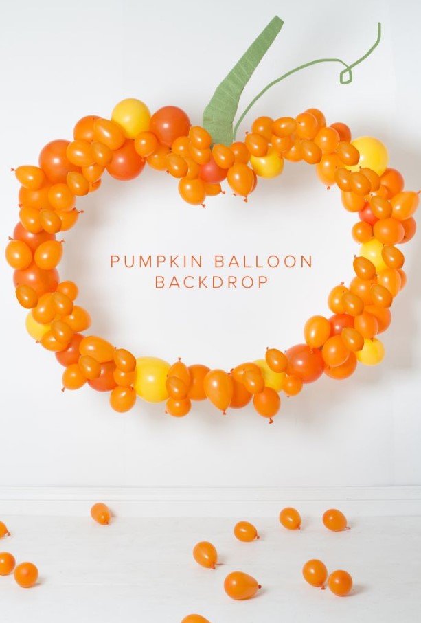 Pumpkin Balloon Backdrop