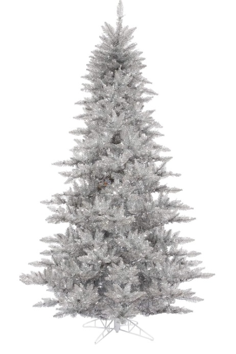 Faux Silver Christmas Tree