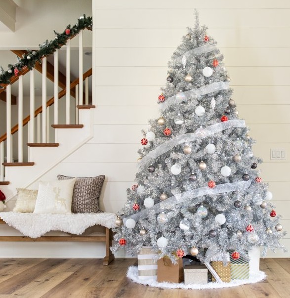 Gorgeous Full Silver Christmas Tree