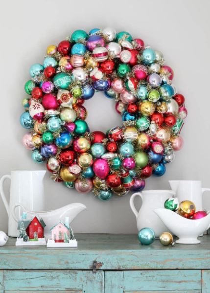 Vintage Ornaments Wreath