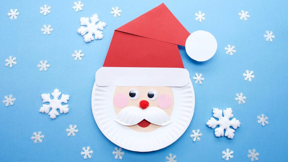 Paper plate Santa
