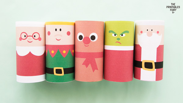 Toilet paper Santa roll craft