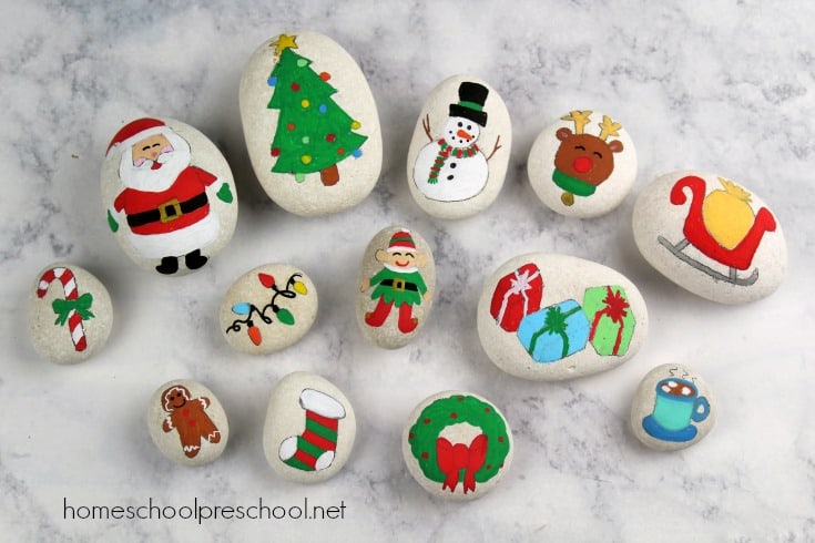DIY Christmas story stones
