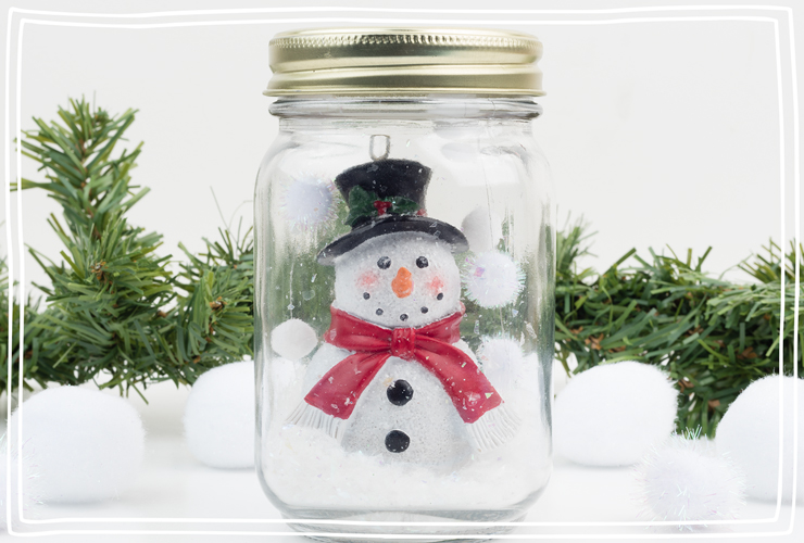 Create snowglobes from mason jars
