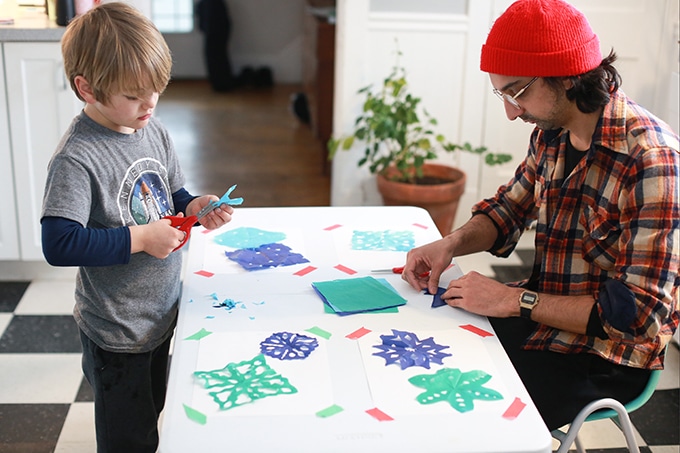 DIY snowflake art
