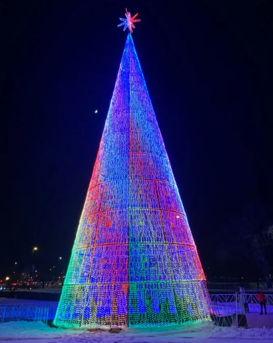 Experience the Mile High Tree Light Show