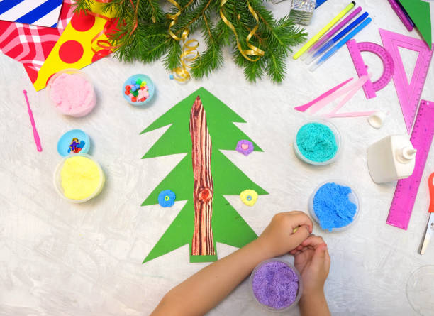 Christmas Tree Noodle Craft