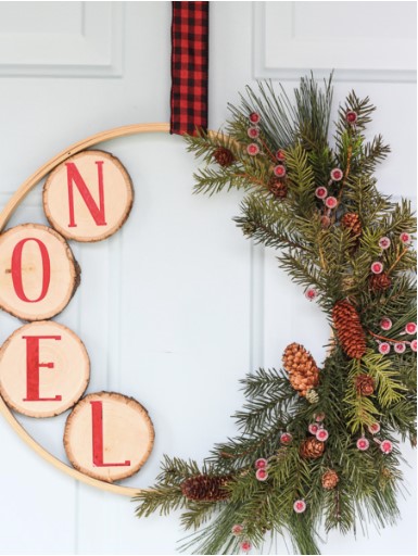 Noel Hoop Wreath