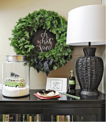 Chalkboard Christmas Wreath