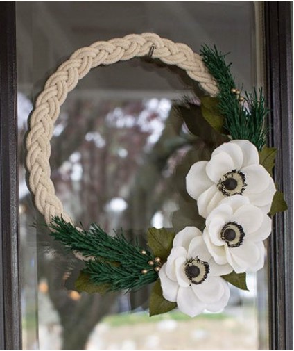 Crepe Paper Holiday Wreath