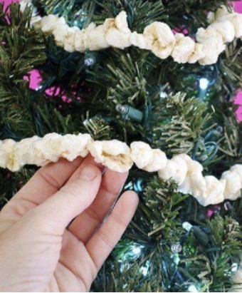 Fake Popcorn Garland