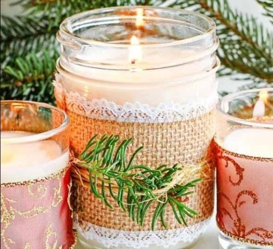 DIY Christmas candles
