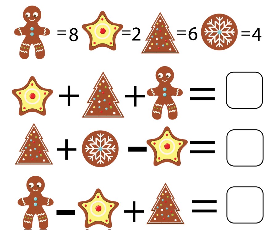 Christmas math puzzles
