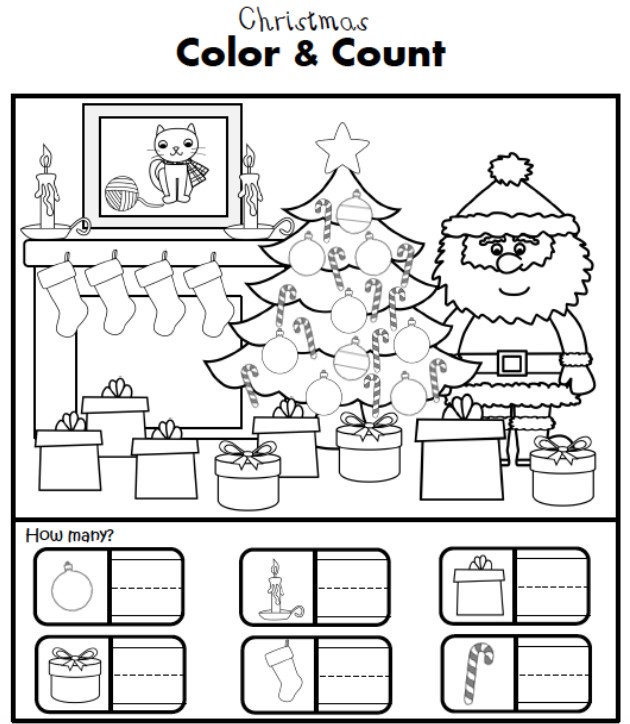 Christmas math worksheet
