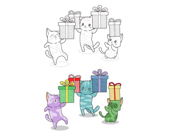Christmas Cat Gift-giving