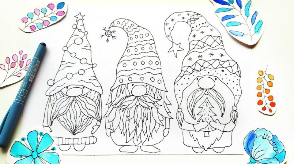Gnome for Christmas Cards