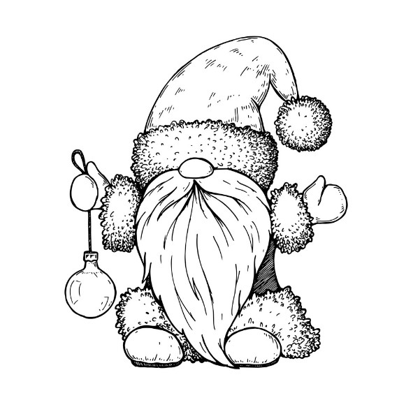 Gnome in Santa Clause Costume