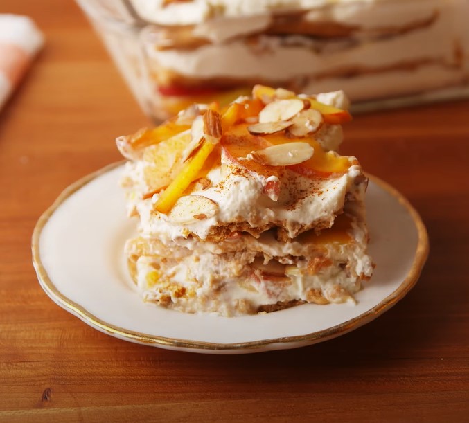 Peaches and Cream Lasagna