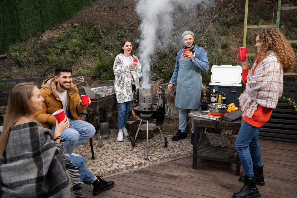 Outdoor holiday BBQ