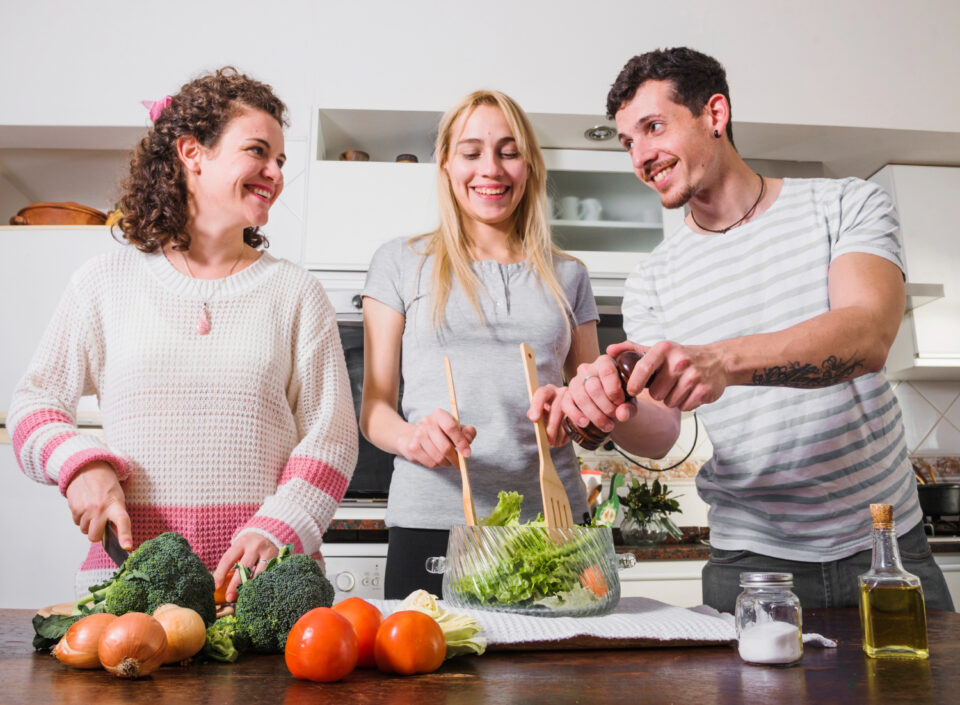 Christmas cooking together