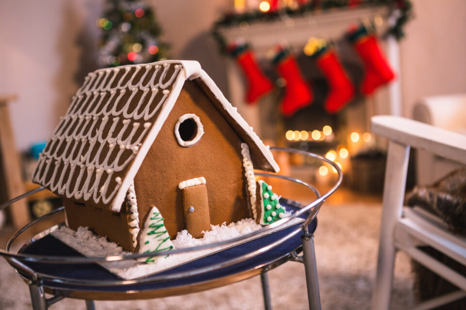 Create a gingerbread house village