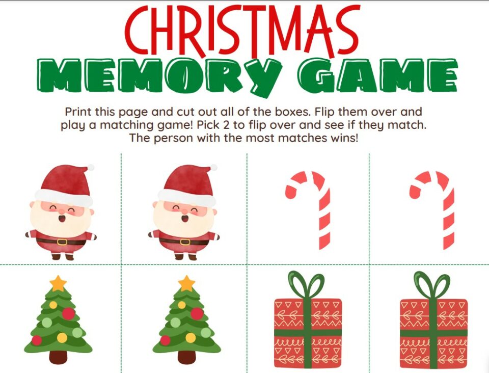 Christmas memory game
