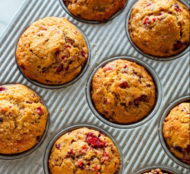  Fluffy cranberry orange muffins