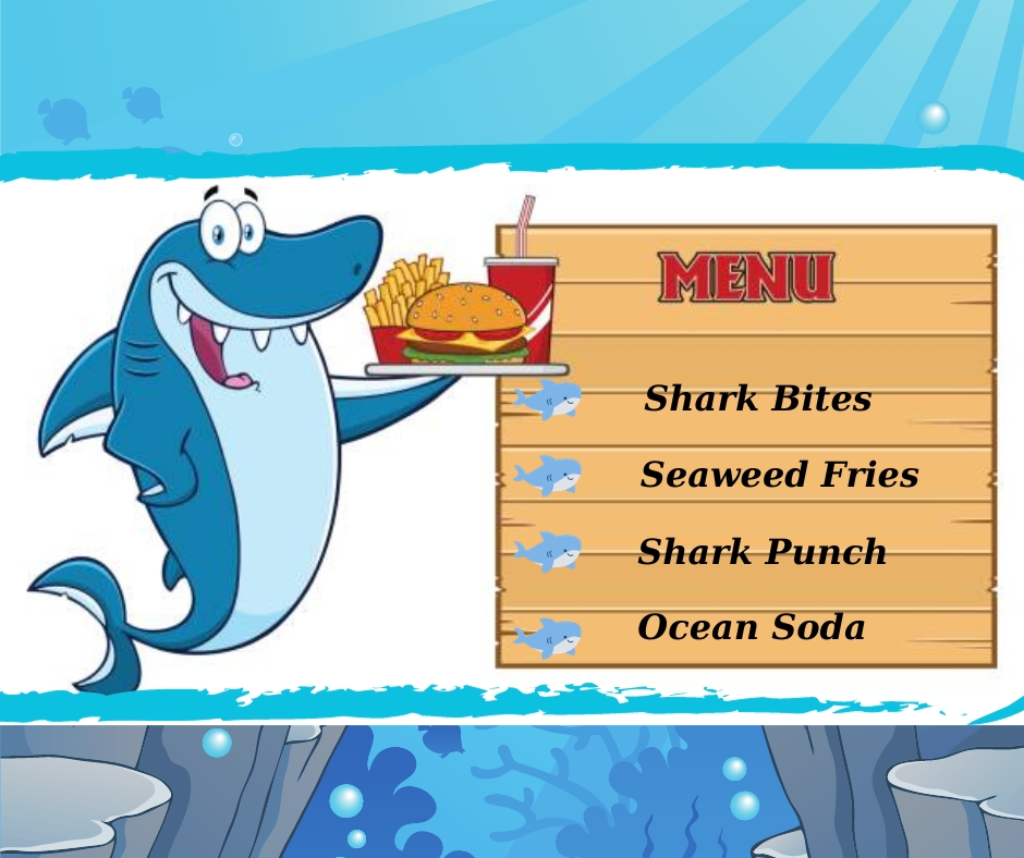 Menu for Shark Party