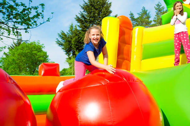 Bounce House in the Backyard