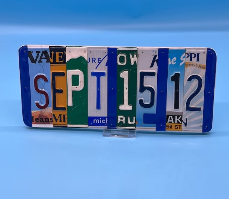 Handmade License Plate Metal Sign