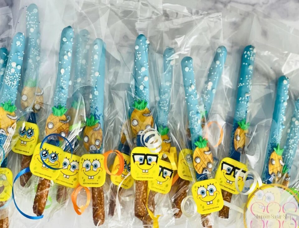 SpongeBob chocolate pretzel
