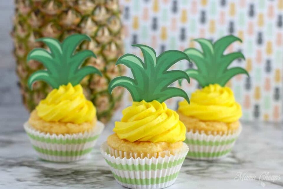 Crushed pineapple cupcakes
