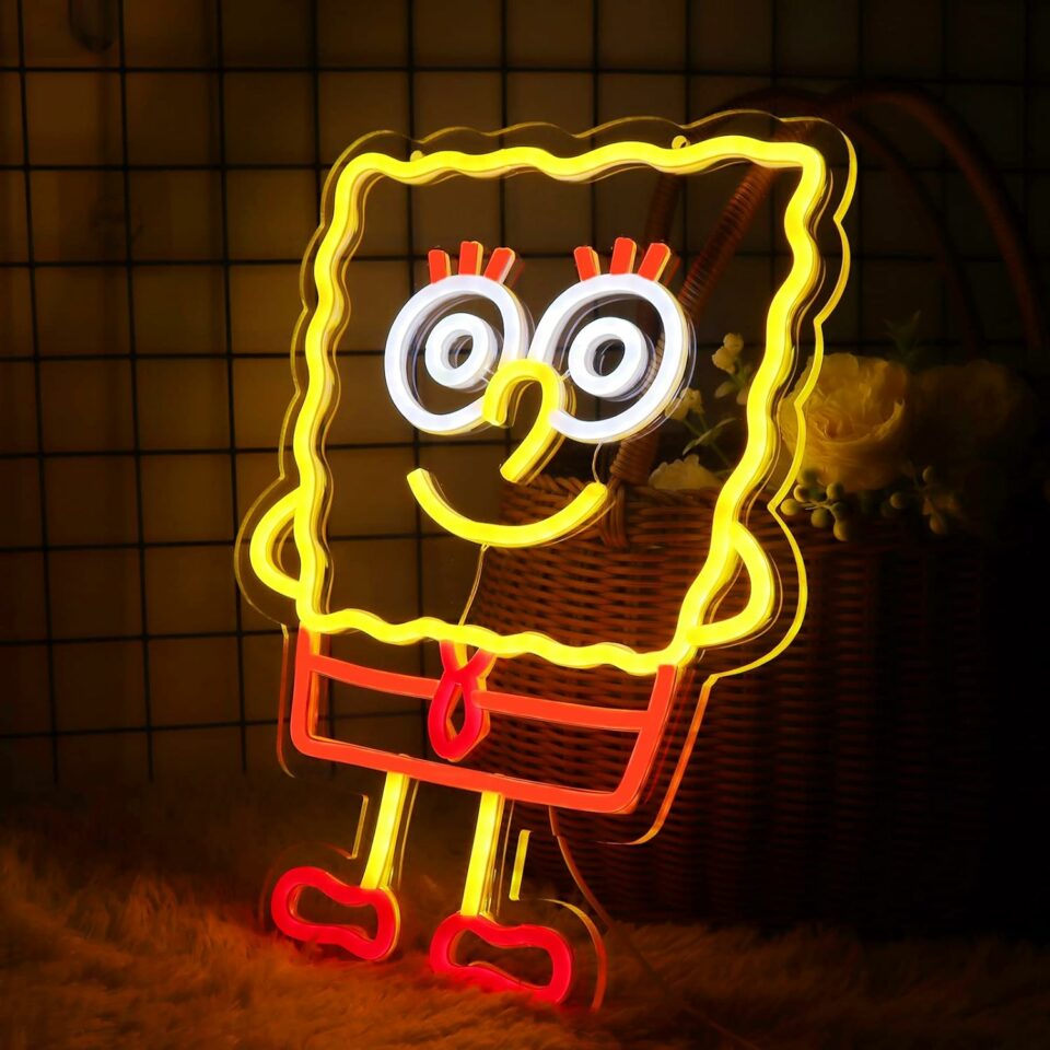 SpongeBob custom neon sign