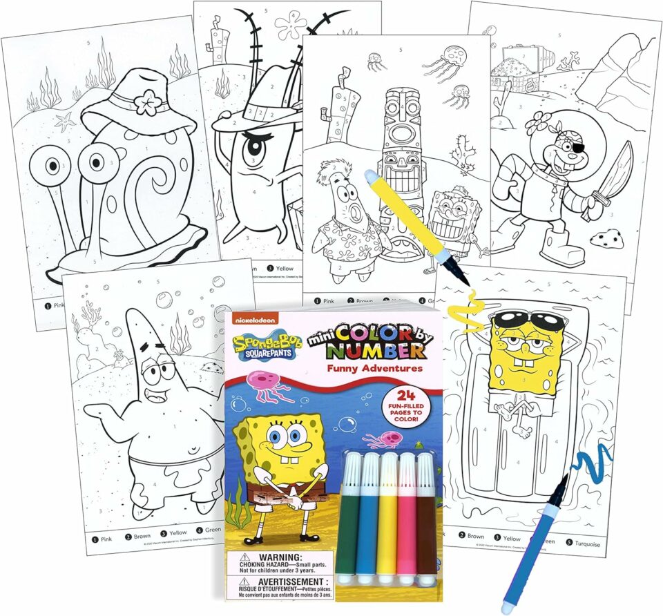 SpongeBob Coloring Book: SpongeBob's and friends adventures: 50+