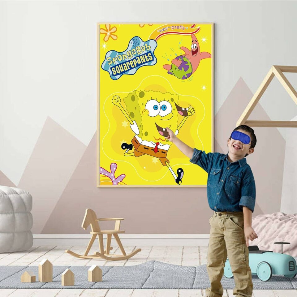 Pin the mouth on Spongebob
