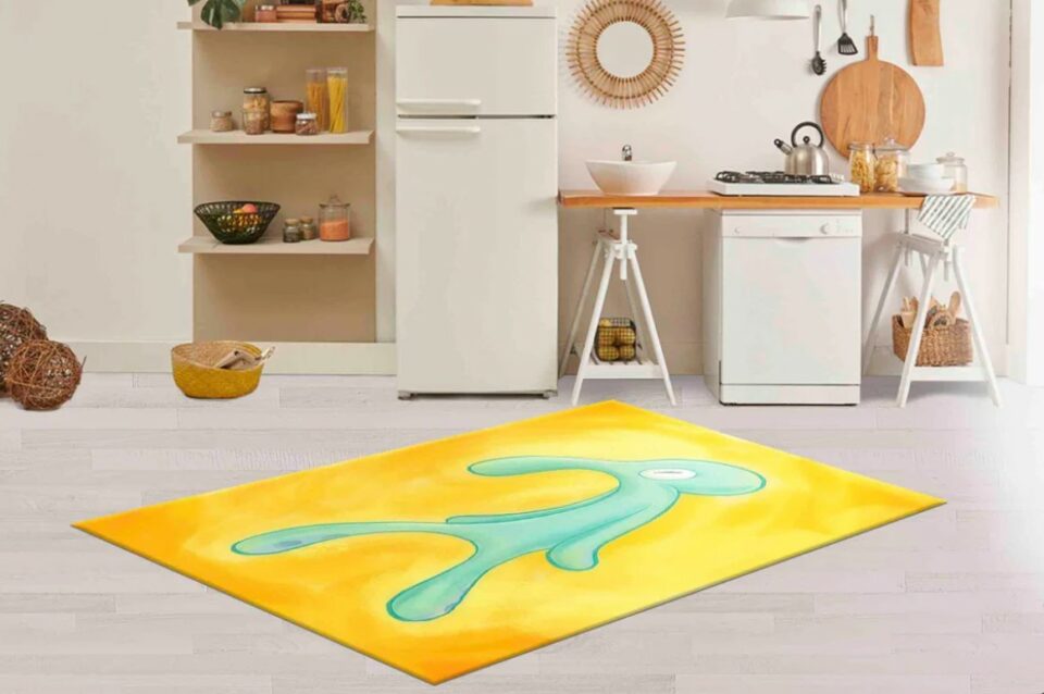 Abstract Squidward rug
