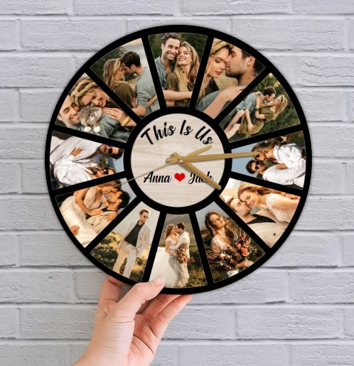 Upload Photo and Custom Name Wall Clock