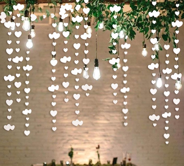 White Heart Garland