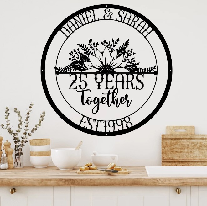 Many Years Together Metal Sign