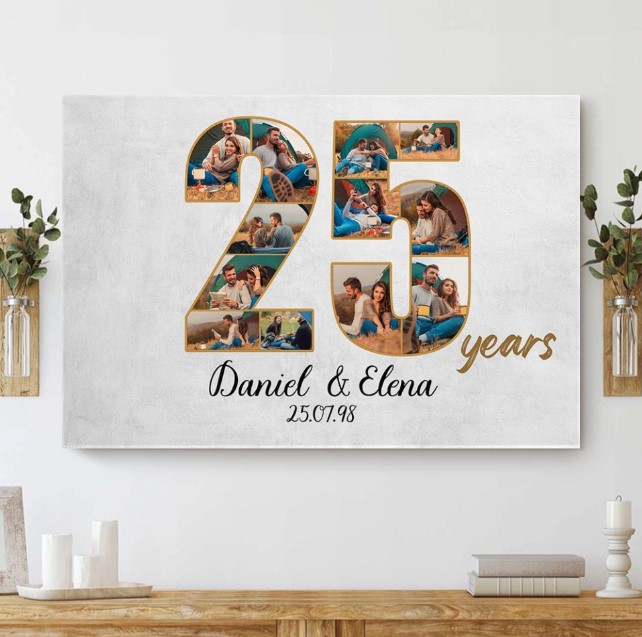 25 Years Anniversary Canvas Wall Art