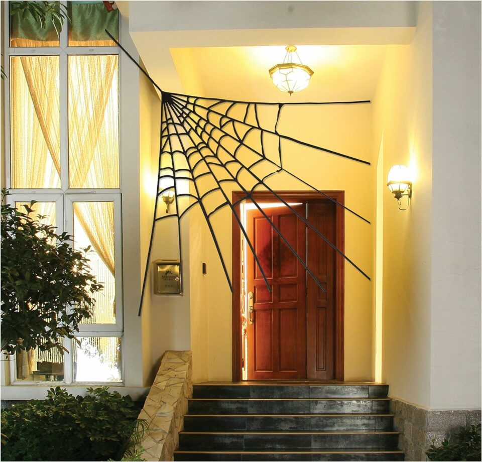 Corner spider web decoration
