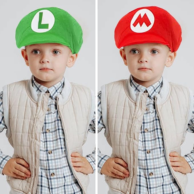 Mario and Luigi hats