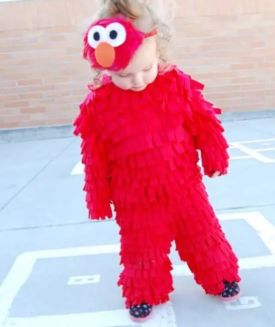 No-Sew Elmo Costume