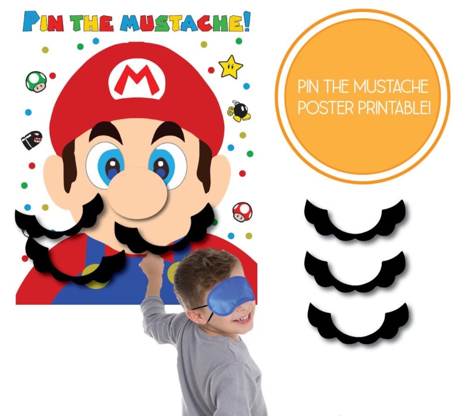 Pin the mustache on Mario