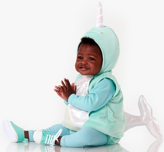 Baby Blue Narwhal Costume