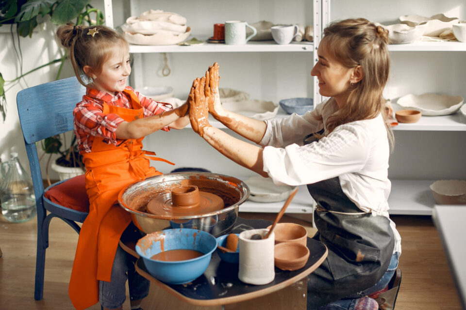 Throwing a pottery party

