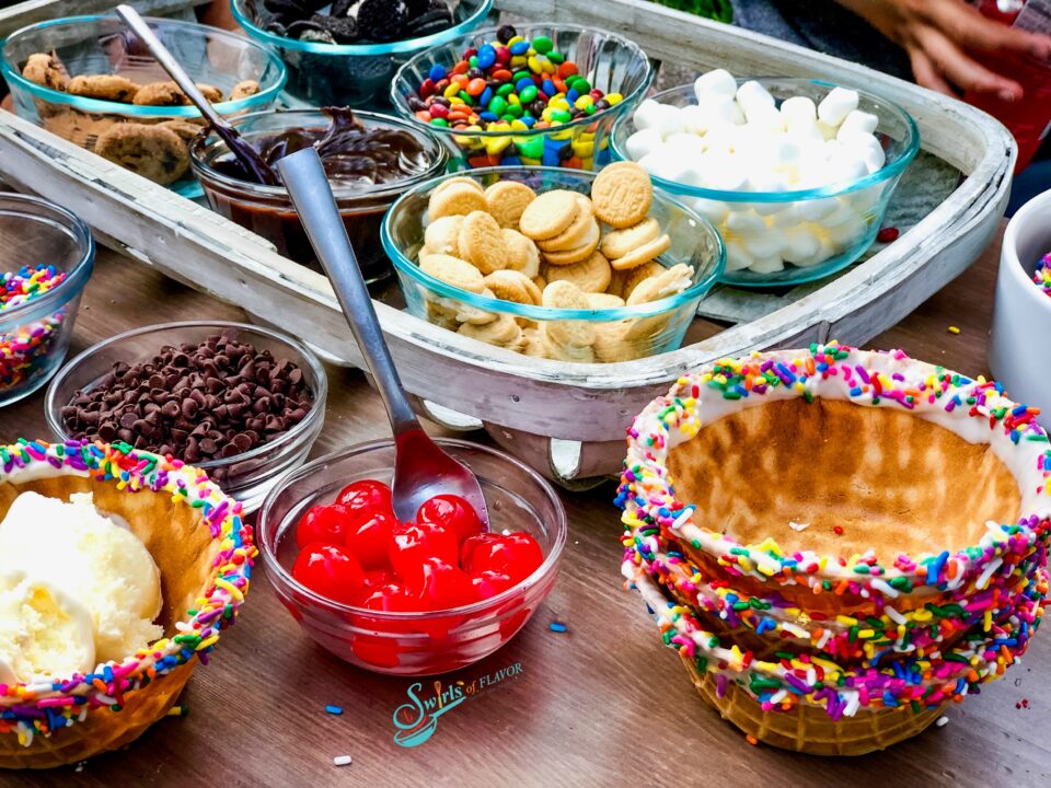 Ice Cream sundae bar
