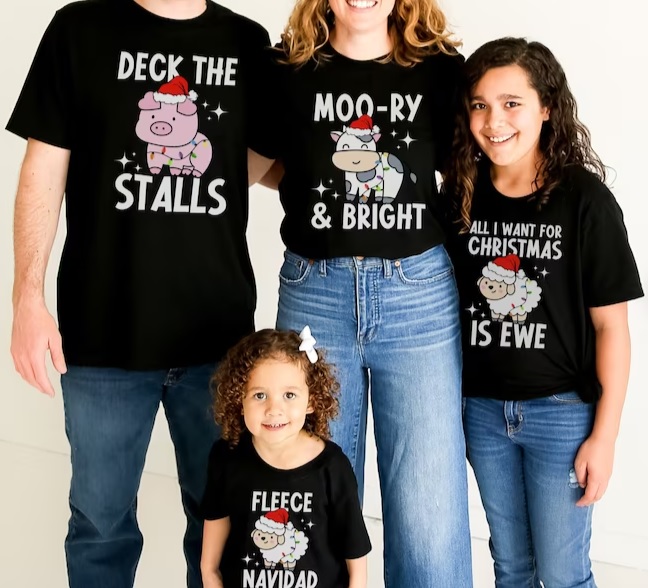 Farm Animal Christmas Pun Shirts