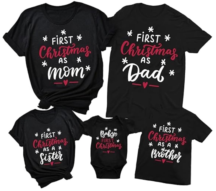 Personalized First Christmas Shirt